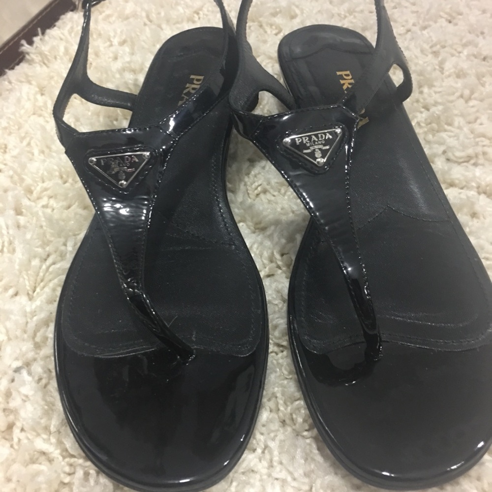 Prada leather sandals